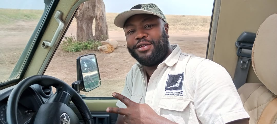Lappet Faced Safaris guide at the wheel of the safari vehicle